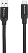 Кабель Verbatim USB-C - USB-A 1 м Чорний (23942488712) - зображення 1
