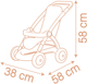 Wózek dla lalki Smoby Baby Nurse spacerowy 58 x 38 x 58 cm (7600254024) - obraz 2