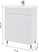Тумба напольная MEBLIBUD Erica 70 c умывальником Cers 70 см белая - изображение 6