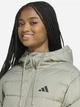 Пуховик зимний короткий женский Adidas Essentials Climawarm 3-Stripes JV7761 L Серебристый (4068811767280) - изображение 3