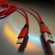 Кабель шнур провід шнурок для зарядки телефону смартфона GDragon Tech Usb Type-C 2м 120W 6A 480 Мбіт/с для швидкої зарядки телефону передачі даних нейлонове оплетення юсб тайп сі Червоний 10_1_2m_2 - зображення 7