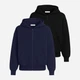 Набор толстовок на молнии мужских Ray Premium Loose U0409M-Navy Blue-Black M 2 шт Темно-синий/Черный (RAY2000000046839) - изображение 1