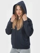Набор толстовок на молнии с капюшоном женских Ray Premium Loose U0409W-Cream-Navy Blue S 2 шт Бежевый/Темно-синий (RAY2000000046471) - изображение 7