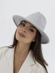 Шляпа шерстяная Федора D.Hats светло серого цвета - изображение 4