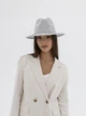 Шляпа шерстяная Федора D.Hats светло серого цвета - изображение 6