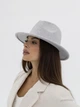 Шляпа шерстяная Федора D.Hats светло серого цвета - изображение 7