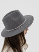 Шляпа шерстяная Федора D.Hats темно серого цвета - изображение 5