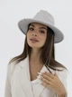 Шляпа федора женская с цепью и булавкой из шерсти D.Hats цвет серый - изображение 2