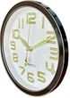Настенные часы Бесшумные (25 см) Ph-03-W QUARTZ черные - изображение 1