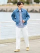 Джинсы Багги широкие мужские Uniqlo 538259961 32 Голубые (1159837005) - изображение 6