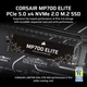 SSD накопитель Corsair MP700 ELITE 2 TB CSSD-F2000GBMP700ENH, PCIe 5.0 x4 NVMe (up to 10,000/8500 MB/s) - изображение 8