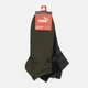 Набор женских носков коротких хлопковых Puma Elements Unisex Plain Sneaker 3P 94710903 35-38 3 пары Green/Black (8720245958257) - изображение 2
