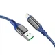 Кабель HOCO S51 USB - Lightning Extreme charging data cable с дисплеем 1.2m синий - изображение 1