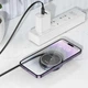 Зарядное беспроводное HOCO CQ18 Flash 2-in-1 Magnetic + iWatch (с выдвижным кабелем) серое - изображение 5