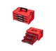 Набір ящиків для інструментів на платформі, 21", 525x345x885, SYSTEM PRO Drawer Workshop Set 4 Red, Z258360PG003, QBRICK - изображение 4