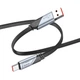 Кабель HOCO U119 USB AM - Type-C 5A 1.2м нейлонове оплетення алюмінієві роз'єми чорний - зображення 4
