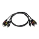 Кабель ATCOM 3RCA-3RCA 0.8m PE 10808 - зображення 1