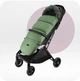 Зимовий конверт в коляску 2в1 Momi Sleeping Bag Green дитячий флісовий конверт універсальний спальний мішок у коляску, санки, автокрісло з капюшоном, трансформується у сумку для аксесуарів, дитячий утеплений конверт на зиму - зображення 7