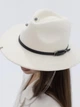 Шляпа федора из шерсти D.Hats с цепью цвет молочный - изображение 3