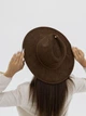 Шляпа федора с полями 9 см D.Hats с цепью цвет коричневый - изображение 4