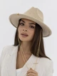 Шляпа федора из шерсти D.Hats с цепью цвет бежевый - изображение 3