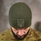 Флісова шапка з Гербом олива one size - зображення 3