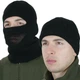 В'язана шапка-балаклава на флісі Black One Size - зображення 1