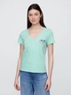 Футболка хлопковая женская GAP 425449780 L Зеленая (1159843900) - изображение 1