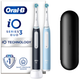 Набір електричних зубних щіток Oral-B iO3 Чорна та Блакитна + Футляр (8006540731772) (955555907691768) - Уцінка - зображення 1