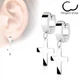 Серьги-кольца из стали Spikes SE2079-ST с крестами - изображение 1