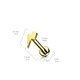 Серьга лабрет из титана с фигуркой молнии Spikes TIL10-1608-RD для пирсинга хряща уха, губ (Штанга: 8мм) - изображение 3