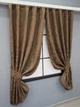 Комплект коротких штор VR-Textil Жакард Sultan № 876ш Коричневий 130х170 см 2 шт (35-0300) - зображення 2