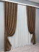 Комплект готових штор VR-Textil Жакард Sultan № 876ш Коричневий 150х270 см 2 шт (30-653) - зображення 2