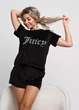 Женская велюровая пижама FS Juicy Футболка + Шорты L Black (7603) - изображение 3