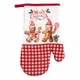 Набір для кухні ARDESTO Christmas Gingerbread, 3шт, 100% бавовна (рушничок), 100% поліестер (прихватки), червоний - зображення 3