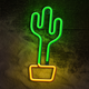 Декоративна неонова LED вивіска Forever Light CACTUS 14 x 33 см (RTV100211) - зображення 2