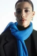 Шарф COS cashmere-blend scarf 1098851015 Блакитний - изображение 1