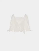 Топ Bershka білий TDDHJ796 L - зображення 5