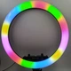 Профессиональная кольцевая Led лампа RGB 45см.3 крепления пульт + сумка, штатив 2,1м. - изображение 3