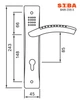 Дверная ручка на планке под ключ (85 мм) SIBA Bari, мат.никель/хром (Z05 3 22 07) - изображение 2