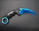 Нож CS GO Керамбит Dark Blue коготь синий - изображение 1
