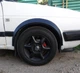 Комплект чорних накладок на арки (4 шт) для Volkswagen Golf 2 - зображення 2