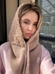 Капор жіночий вовна букле на флісі Zefur One size бежевий - изображение 1