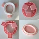 Дитячий складаний дорожній горщик 3 в 1 Lavi Pink Trivet + Пакети в комплекті Накладка на унітаз Портативний горщик для подорожей - зображення 3