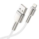 Кабель Baseus Cafule Series Metal Data Cable USB to IP 2.4A 2m White (CALJK-B02) - изображение 4