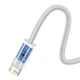 Кабель Baseus Dynamic Series Fast Charging Data Cable USB to iP 2.4A 1m White (CALD000402) - зображення 5