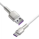 Кабель Baseus Cafule Series Metal Data Cable USB to Type-C 66W 1m White (CAKF000102) - зображення 3