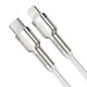 Кабель Baseus Cafule Series Metal Data Cable Type-C to iP PD 20W 2m White (CATLJK-B02) - изображение 3
