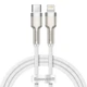 Кабель Baseus Cafule Series Metal Data Cable Type-C to iP PD 20W 1m White (CATLJK-A02) - изображение 1