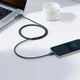 Кабель Baseus Crystal Shine Series Fast Charging Data Cable USB to iP 2.4A 1.2m Black (CAJY000001) - изображение 6